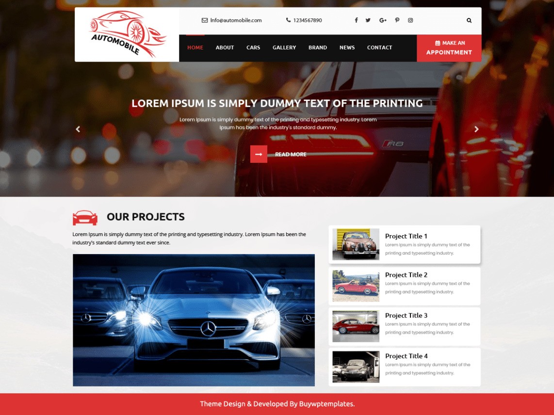 Sito web per concessionaria auto