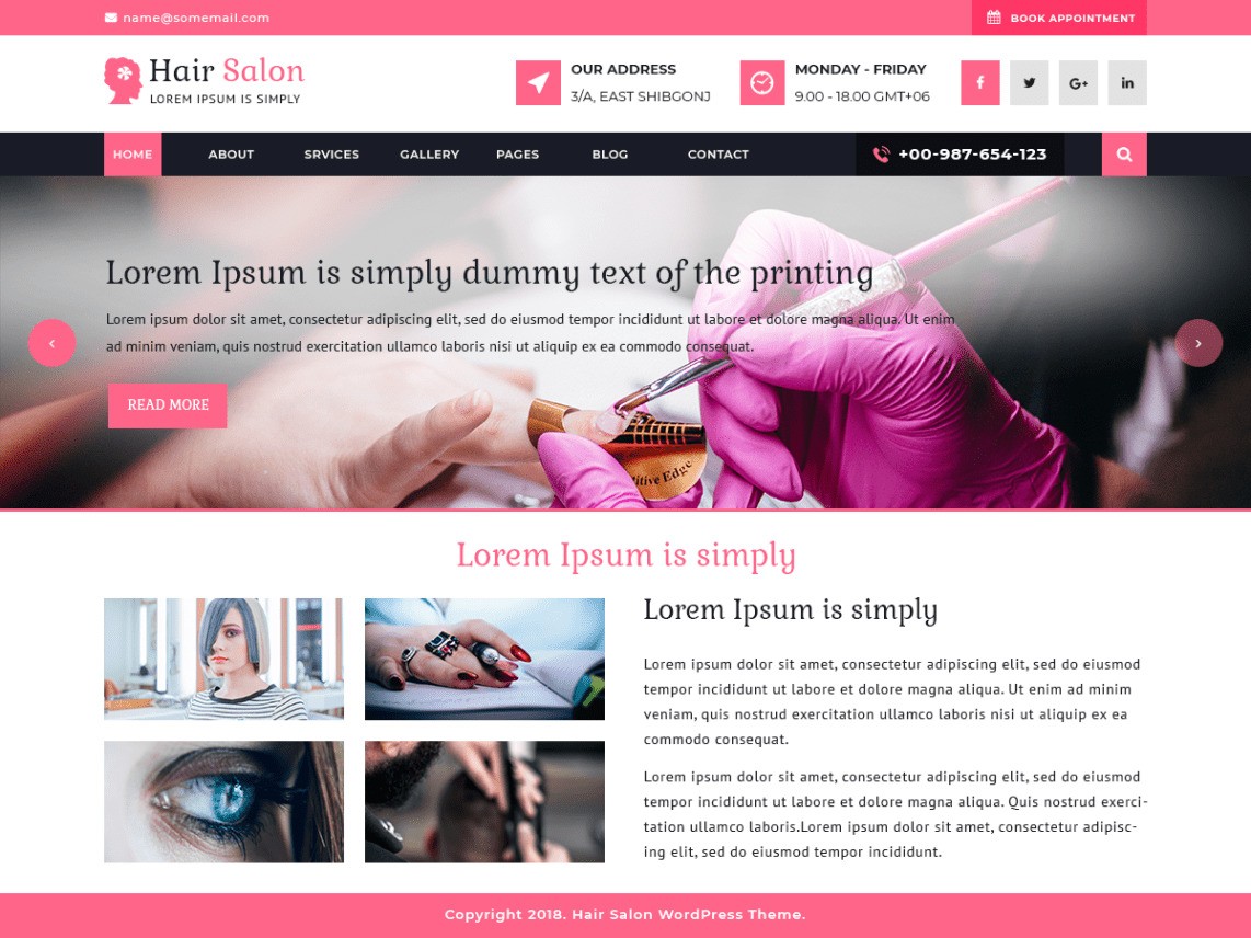 Sito web per parrucchieri e beauty center