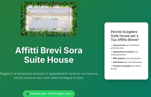 Sito web per affitti brevi a Sora